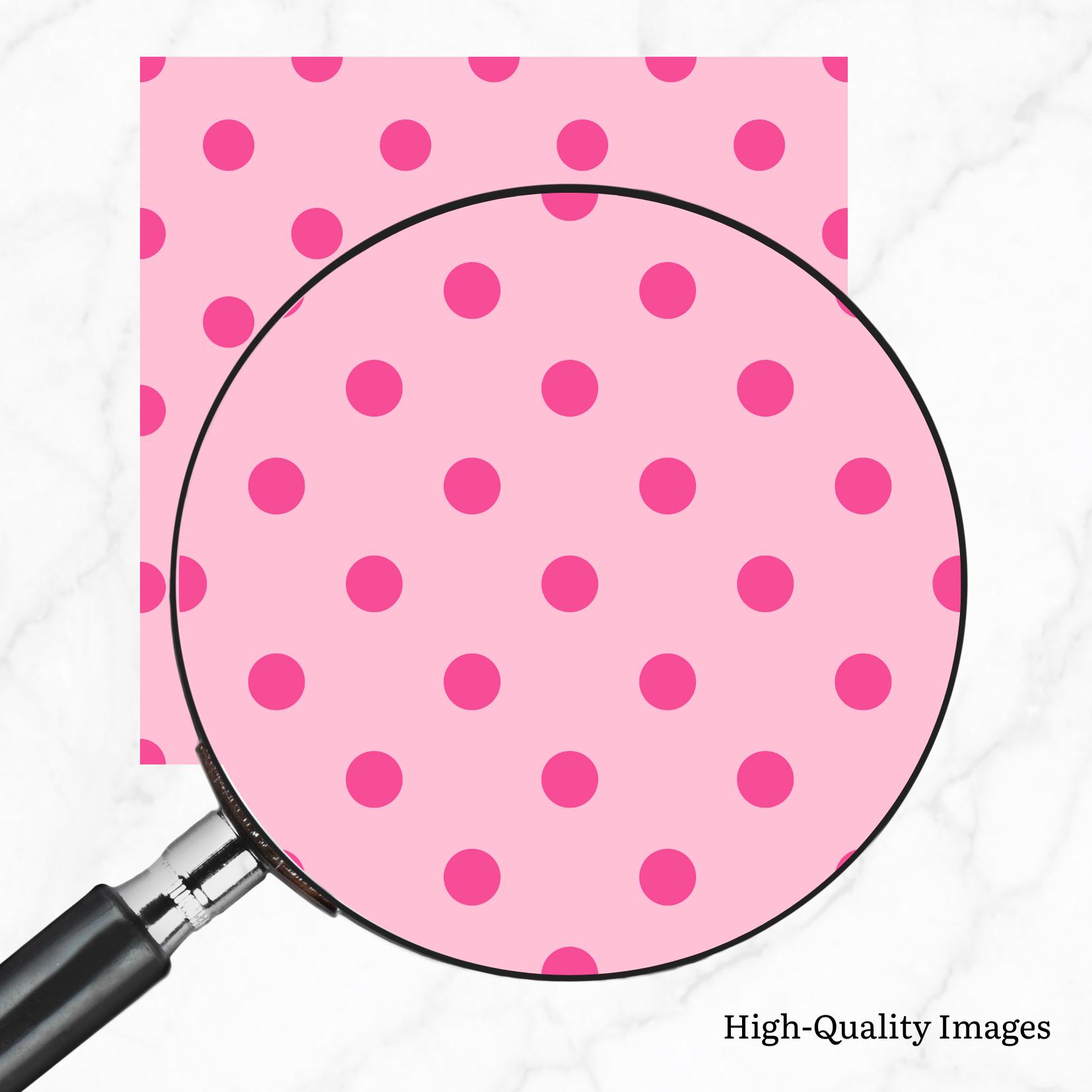 Pink Seamless Polka Dot Digital Paper Pack of 8 PNG 12x12 Scrapbook ...