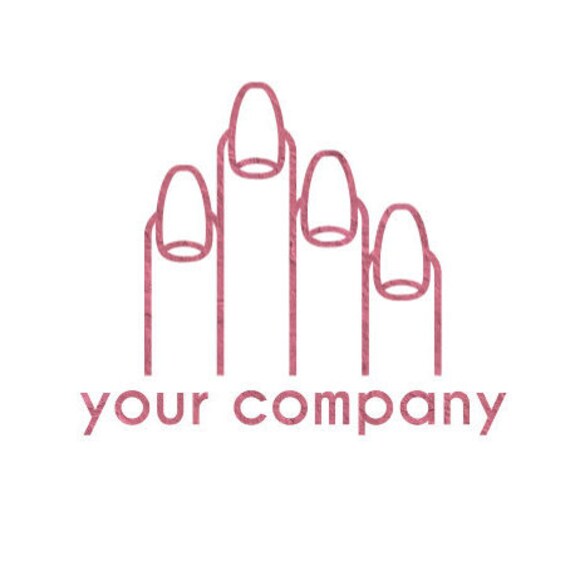 Nail company logo. Custom nail business logo. Etsy