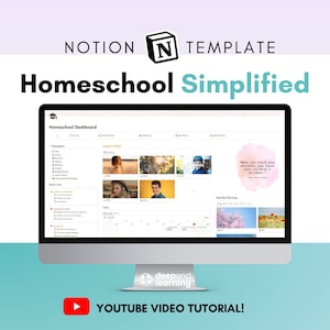Digital Homeschool Planner NOTION TEMPLATE - Homeschool Planner for Multiple Kids - Lesson Planner