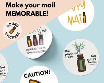 Essential Oil Stickers for Welcome Packages, Customers, Samples and Essential Oil Gifts