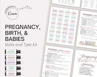 Essential Oil Make and Take Class Kit I Pregnancy, Birth + Babies I Essential Oil Labels I Pregnancy Recipes I doTERRA Essential Oil Class