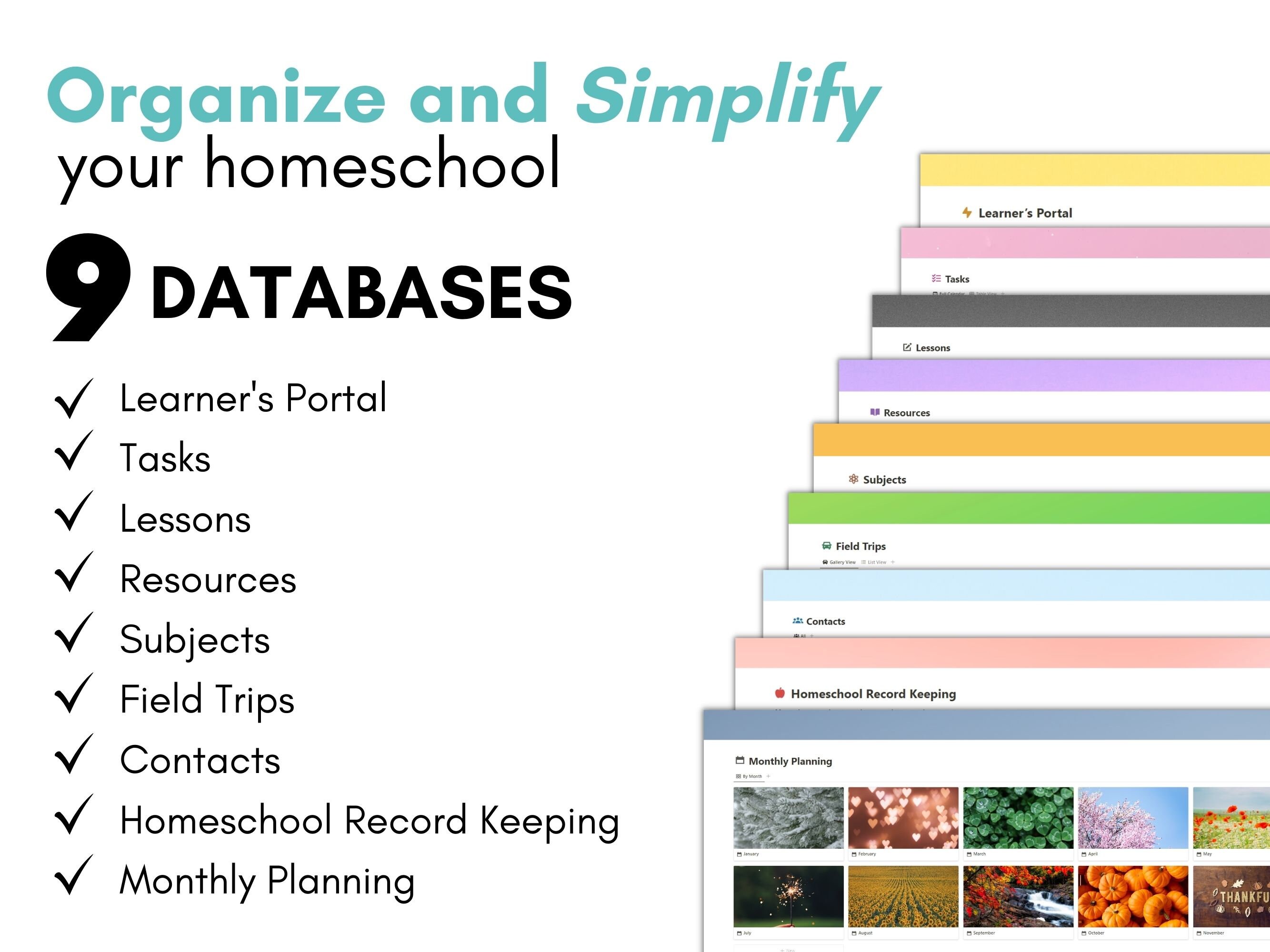 Digital Homeschool Planner NOTION TEMPLATE Homeschool Etsy
