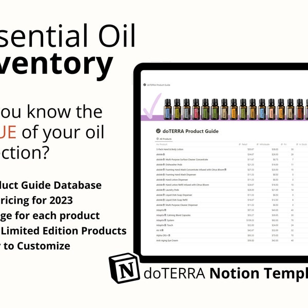 Doterra List Product Etsy