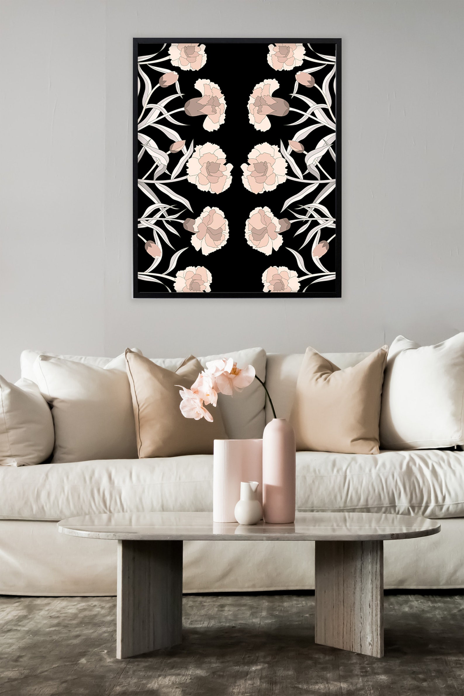 Floral Gallery Wall Set of 6 Prints Modern Abstract Gallery Etsy