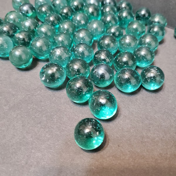 Sea Green Marbles, Seafoam Green, Aqua Glass Gems, Decorative Accents, Soil Topper, Vase Filler, 10oz Bag Marble