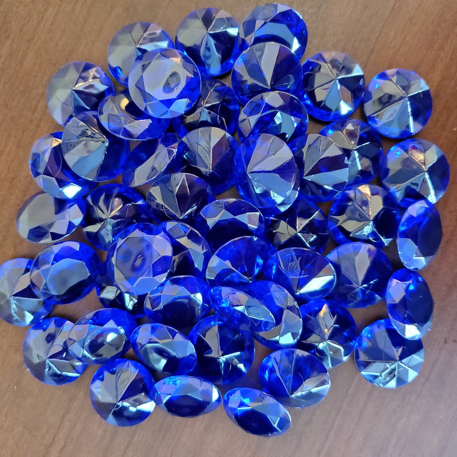 Blue Acrylic Gems Decorative Accents Soil Topper Vase Etsy