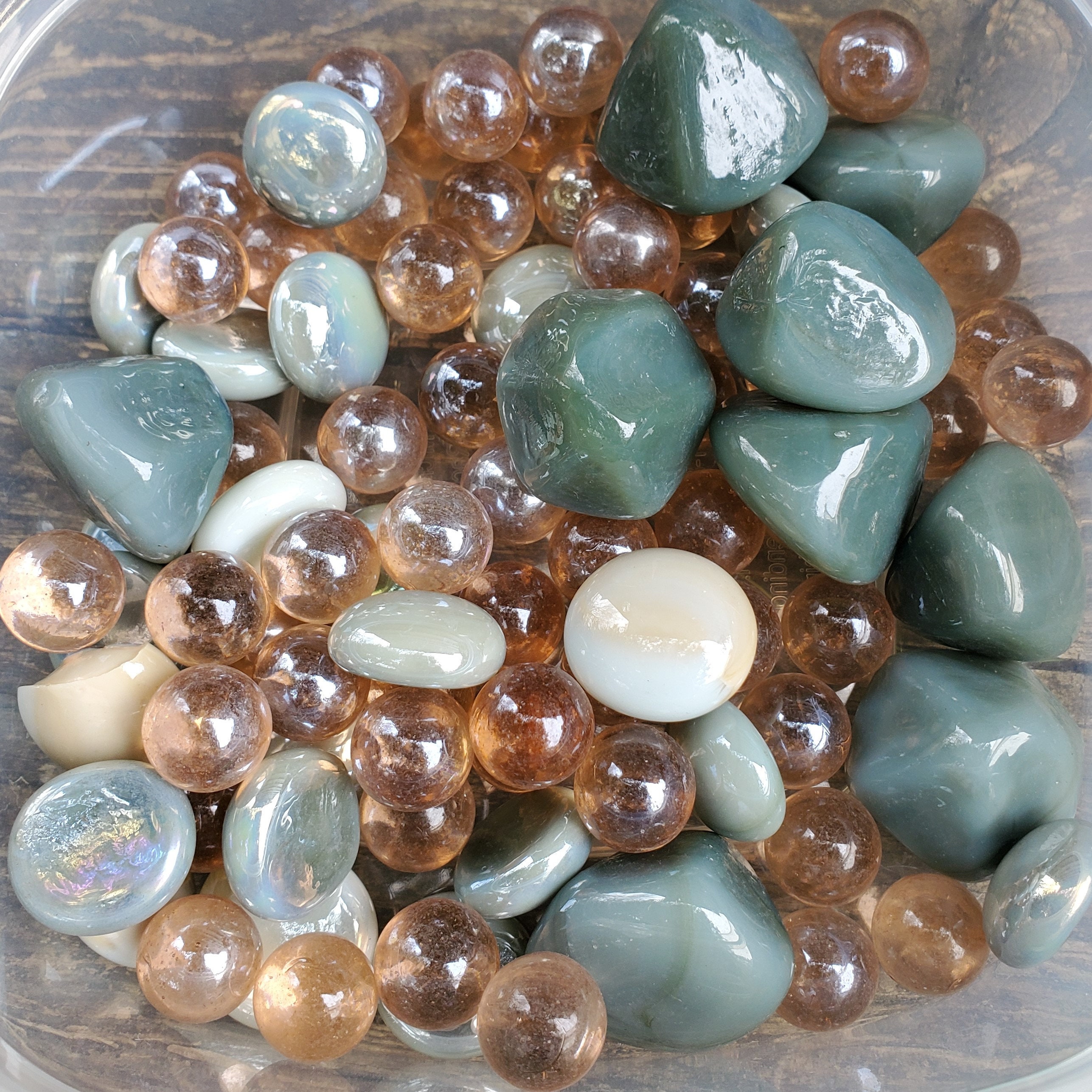 Charming Mixed Glass Gems Decorative Accent Pebbles Soil Etsy