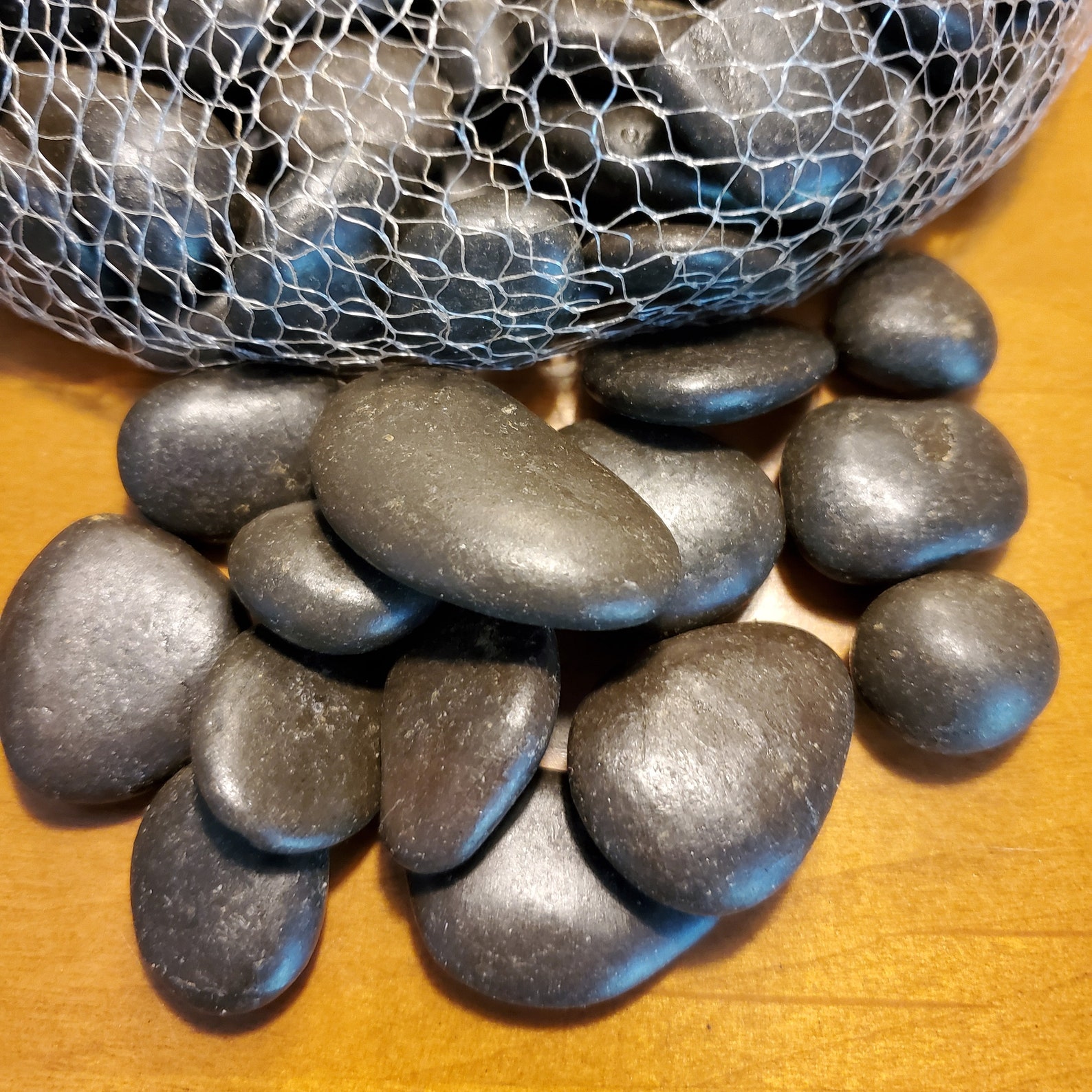 Polished Black River Rocks 2 pound / 32 oz Decorative Accent Etsy