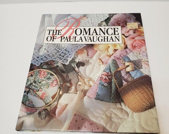 Cross Stitch Hardcover Book, The Romance of Paula Vaughan, 1992, Embroidery book, Sewing Patterns, Crafts book, cross stitch pattern