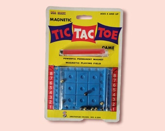 Vintage 1986 Smethport Magnetic Tic Tac Toe Board Travel Car Game