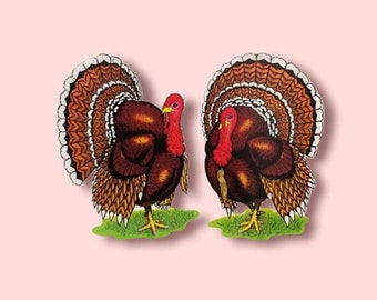 Vintage 1977 Beistle Co. Thanksgiving Turkeys (Set of 2)