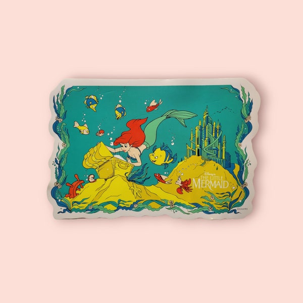 Vintage 1990s The Little Mermaid 16" Table Place Mat