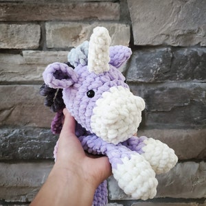 Lunacorn Lillicorn Knotted Lovey Crochet Unicorn PATTERN 