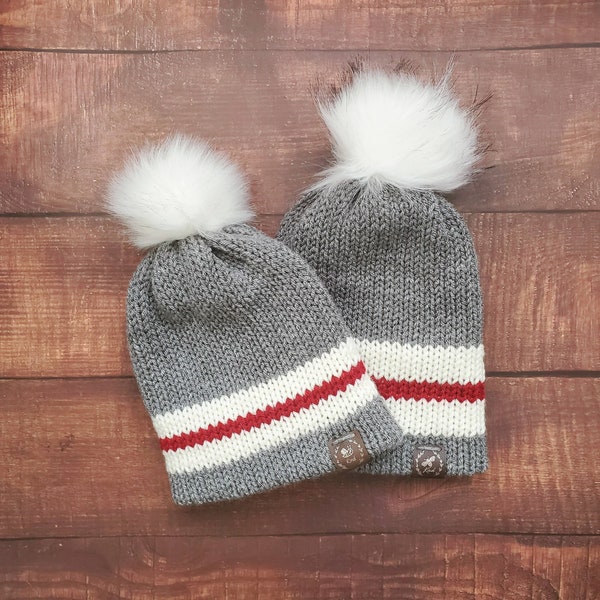 Knit Sock Monkey Hat | Sock Monkey | Double Knit Toque | Winter Hat | Knit Hat | Newborn to Adult | Knit Toque | Handmade | Custom Hat |