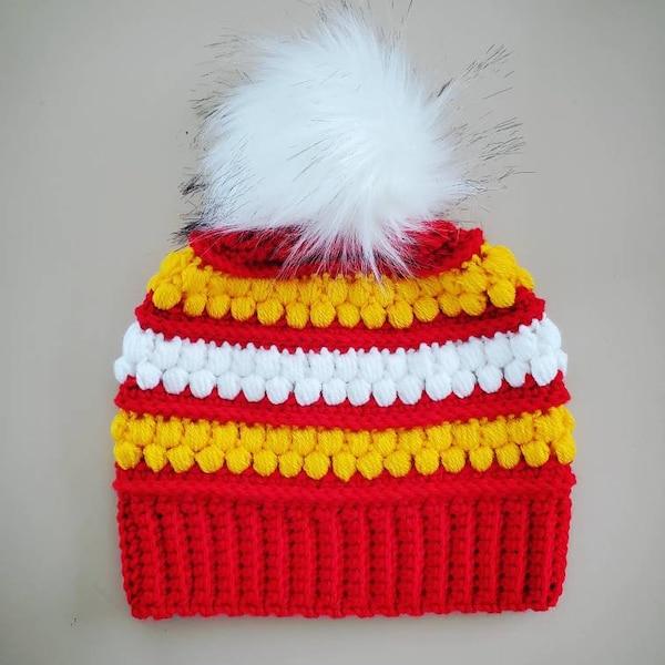 Calgary Flames Crochet Hat | Crochet hat toque | Flames | Crochet Infant to Adult | Calgary Flames | Custom Hat | Jelly Beanie |