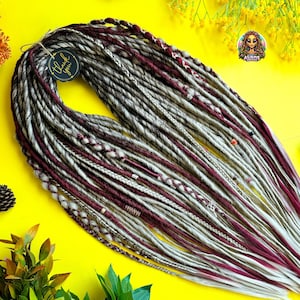 Burgundy Blonde Synthetic Dreads: Kanekalon Braid Extensions