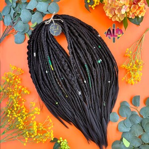 Dark Brown Synthetic Dreadlock Extensions: Boho Festival Hair