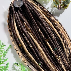 Boho Wrap Synthetic Dreads: Light Brown Ginger & Dark Brown Extensions