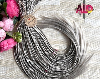 Platinum Blonde Kanekalon Braids: Synthetic Hair Extensions
