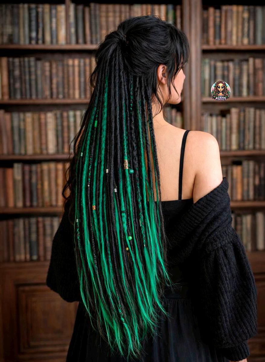 Black and Green Dreads - Etsy display picture 1