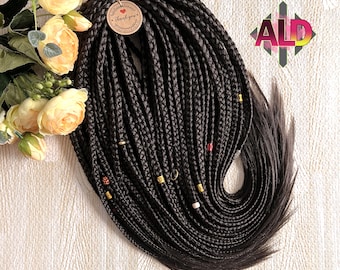Dark brown braids hair extensions synthetic dreads, dreadlock full head, kanekalon de se dreadlocs