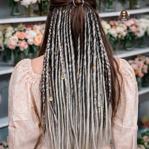 Brown blonde synthetic dread extensions Boho Brown & Blonde Dreadlock Braid Set: Synthetic Dread  main image 3