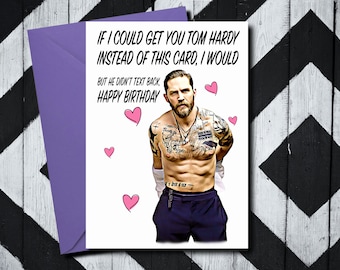 Tom Hardy Birthday Card | Etsy
