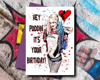Harley Quinn Card Etsy