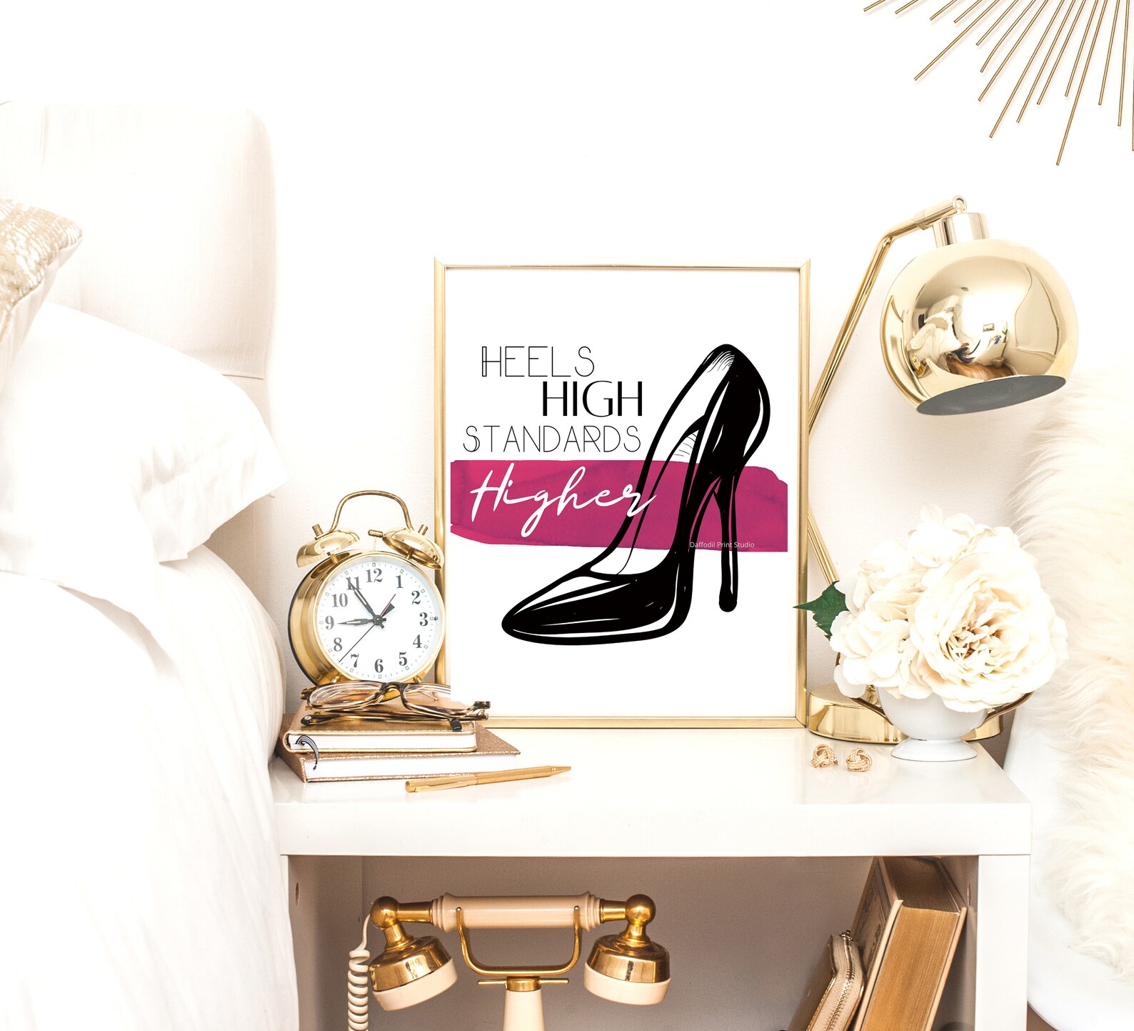 High Heel Wall Art Heels High Standards Higher Wall Art Shoe Etsy