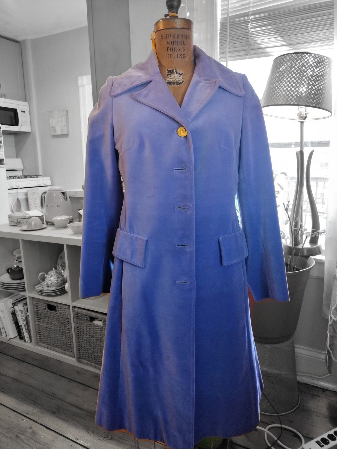 70s ROBERTA Di CAMERINO VELVET COAT DRES