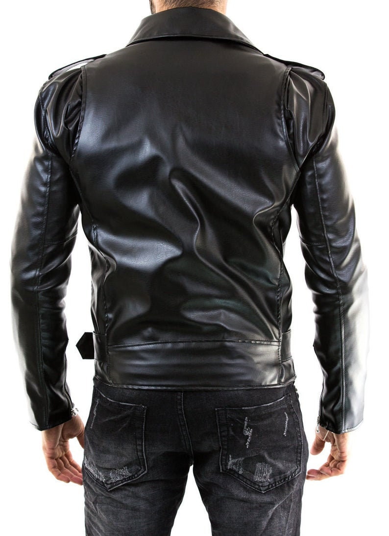 Men/'s Genuine Lamb Skin Soft Leather Jacket Real Leather Motorcycle Slim fit Biker Jacket Customize Leather Jacket FREE SHIPPING