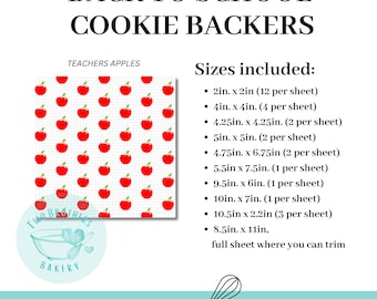 Back to School Cookie Backers | Cookie Backers | Printable Cookie Backer | Herunterladbarer Cookie Backer | Sofort Download | Lehrer Geschenke