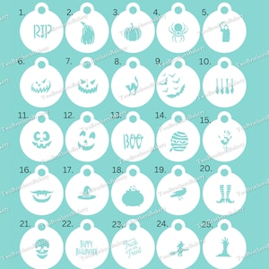 Halloween Stencils | Halloween Cookie Stencils | Spooky Cookies | Halloween Macarons | skeleton stencils | pumpkin stencils | spider stencil