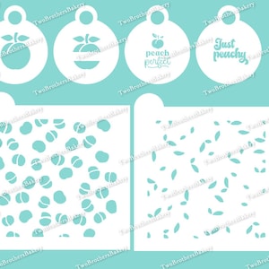 Peach stencils | peach macaron stencils | peach baby shower stencils | peach birthday | just peachy | peach cookie stencils | Peachy Keen