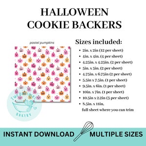 Halloween Cookie Backers | Cookie Backers | Printable Cookie Backer | Downloadable Cookie Backer | Instant Download | Halloween Gifts | pink