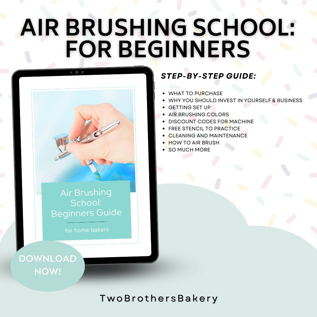 Airbrushing School for Beginners Ebook, How to Airbrush Macarons, Gift