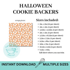 Halloween Cookie Backers | Cookie Backers | Printable Cookie Backer | Downloadable Cookie Backer | Instant Download | Halloween Gifts | pink