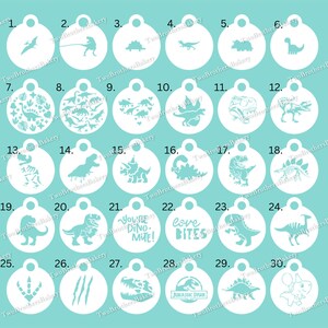 Dinosaur Stencils | Dino cookie stencil | t-rex stencil | dinosaur cookies | dinosaur party favor | triceratops | stegosaurus stencils