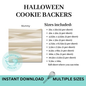 Halloween Cookie Backers | Cookie Backers | Printable Cookie Backer | Downloadable Cookie Backer | Instant Download | Halloween Gifts | pink