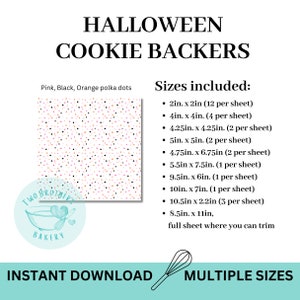 Halloween Cookie Backers | Cookie Backers | Printable Cookie Backer | Downloadable Cookie Backer | Instant Download | Halloween Gifts | pink