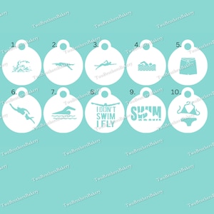 Swim stencils | swimming stencils | backstroke stencil | freestyle stencil | breast stroke stencil | Diving Team | Swim Team | School swim