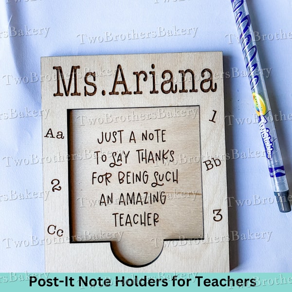 Post-It Note Holder for Teachers, office supplies, school supplies, gift for teachers, end of year gift, teacher appreciation gift, School