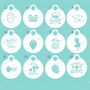 Erdbeer Schablonen | Erdbeer Thema Schablonen | Erdbeer Wortspiele | Obst Schablonen | Erdbeer Geburtstag | Erdbeer Babyshower | Beere Wortspiel