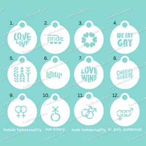 Pride month | Pride stencils |  we say gay | love wins | Gay Celebration | Coming out party | LGTBQ+ Stencils | Rainbow | Love is Love | You