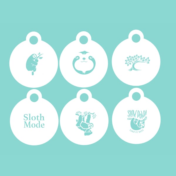 Sloth stencils | Sloth cookies | sloth lover gift | custom stencil | macaron stencils | cookie stencils | animal lover gift | custom cookies