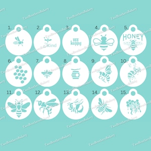 bee stencils | beehive stencil | be kind stencil | honeycomb stencil | bee party favors | bee puns | Bee babyshower | Bee Birthday Party