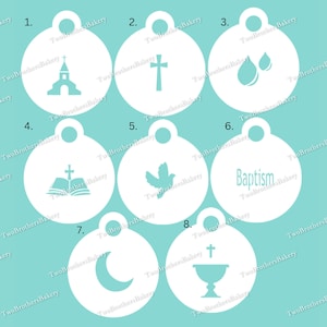 Doopsjablonen | feestsjablonen | stencils voor doopkoekjes | religieuze stencils | doopbedankjes | Doopcadeau-ideeën | bijbel stencil
