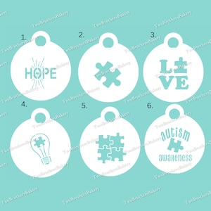 Autism Awareness stencils | Autism Month | Autism stencils | love differently | Autism Cookie Stencils | Puzzle stencil | On the Spectrum