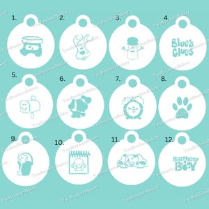 Blues Clues cookie stencil | Blues Clues Stencils | Blue Cartoon Dog | Handy Dandy Notebook | Blue Clues Cookies | Blues Clues Party Favors