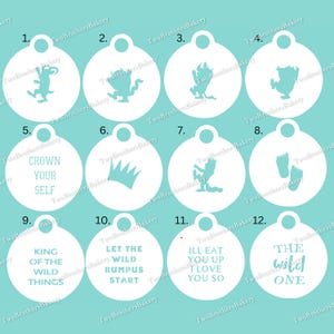 Where the wild things are stencils | the wild one stencil | the wild one birthday | wild one dessert | wild one party favor | wild one party